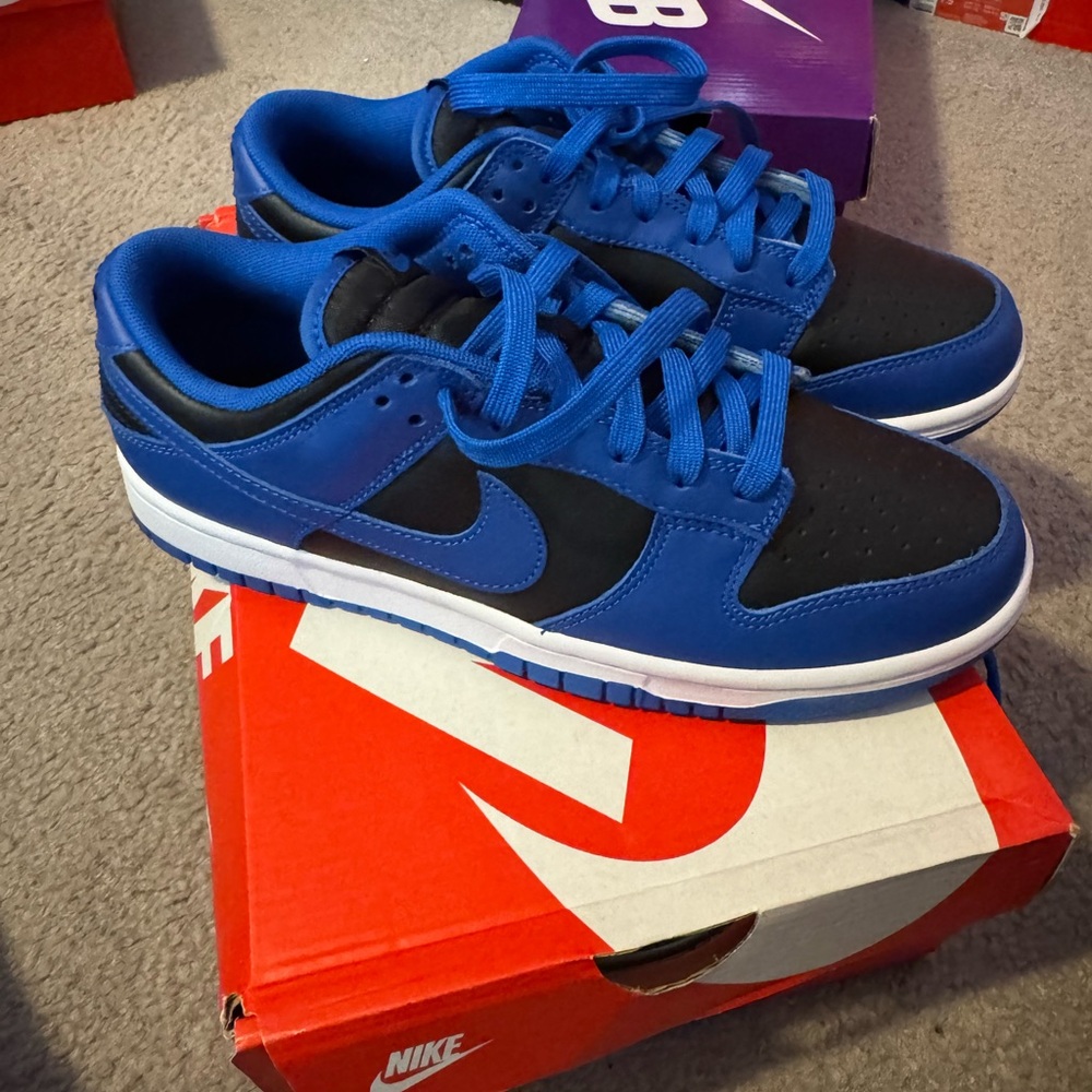 Nike Men's Royal Blue and Black Sneakers